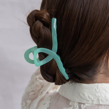ヘアクリップ カラー ロール バンスクリップ