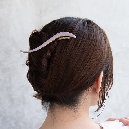 ヘアクリップ メタル カラー ウエーブ くちばしクリップ