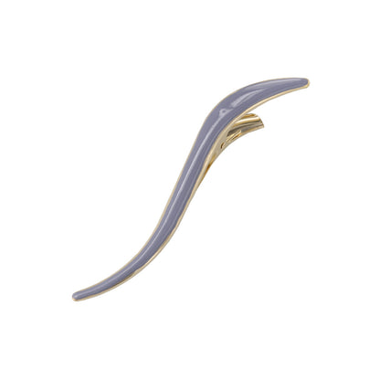 ヘアクリップ メタル カラー ウエーブ くちばしクリップ
