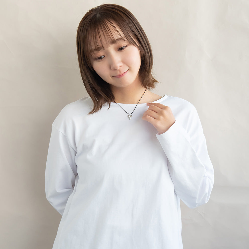 ネックレス メタル ハート コード ショートネックレス