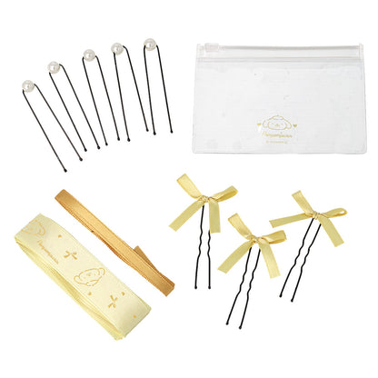 サンリオキャラクターズ  ポムポムプリン イベントヘア アレンジセット（キャラクターリボン/無地リボン/リボンUピン/パールUピン/クリアケース）