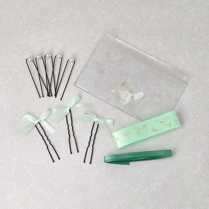 サンリオキャラクターズ  ポチャッコ イベントヘア アレンジセット（キャラクターリボン/無地リボン/リボンUピン/パールUピン/クリアケース）