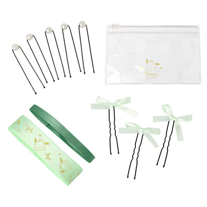 サンリオキャラクターズ  ポチャッコ イベントヘア アレンジセット（キャラクターリボン/無地リボン/リボンUピン/パールUピン/クリアケース）