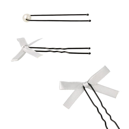 サンリオキャラクターズ  バッドばつ丸 イベントヘア アレンジセット（キャラクターリボン/無地リボン/リボンUピン/パールUピン/クリアケース）