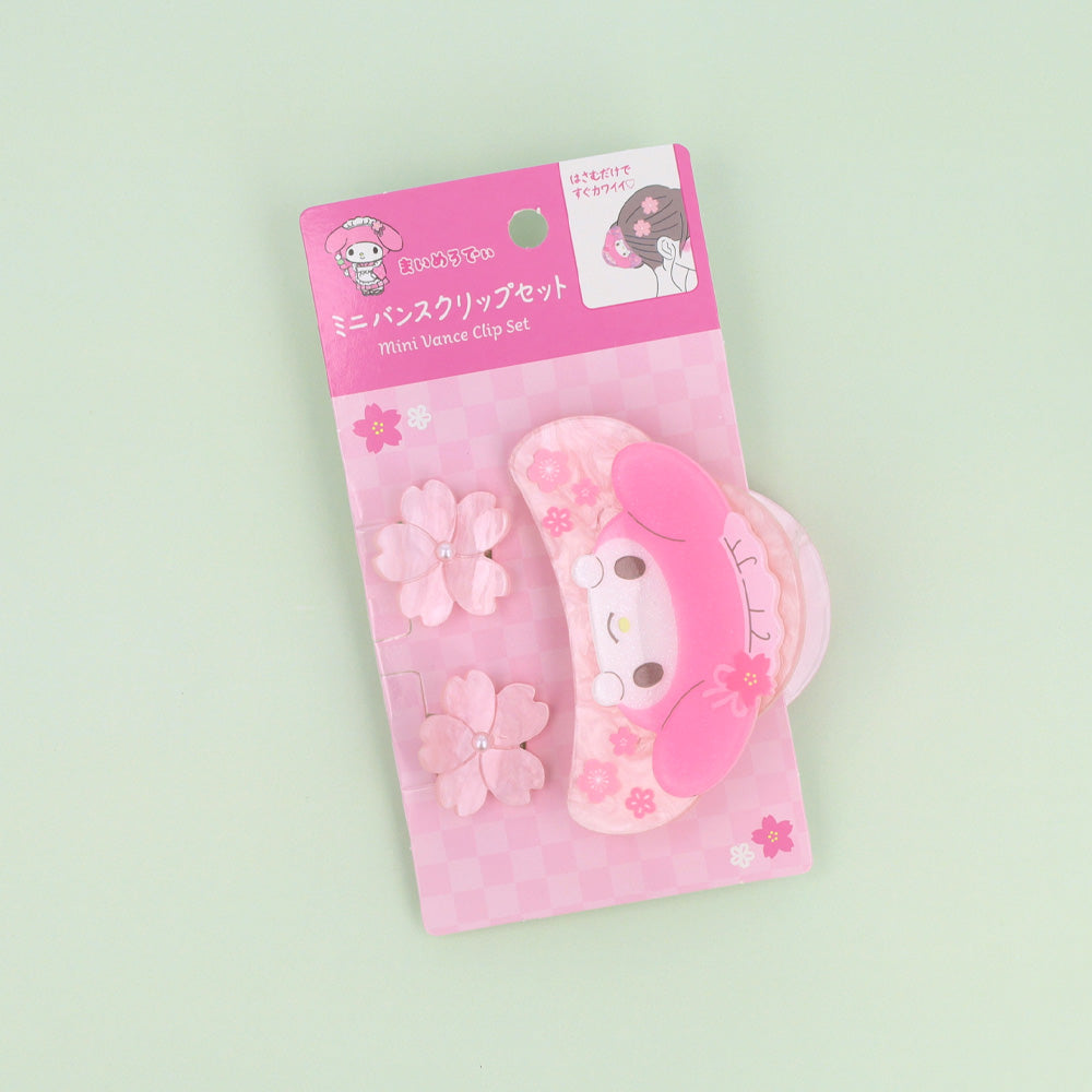 サンリオキャラクターズ マイメロディ はさむだけですぐかわいい♡ミニバンスクリップセット 3個セット