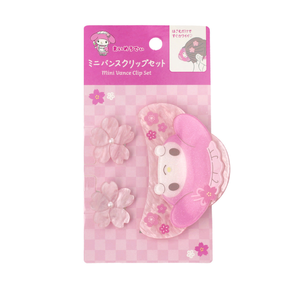 サンリオキャラクターズ マイメロディ はさむだけですぐかわいい♡ミニバンスクリップセット 3個セット