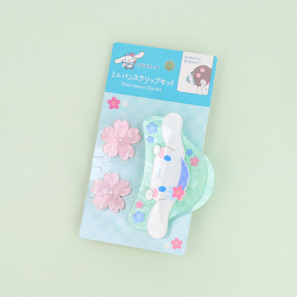 サンリオキャラクターズ シナモロール/シナモン はさむだけですぐかわいい♡ミニバンスクリップセット 3個セット
