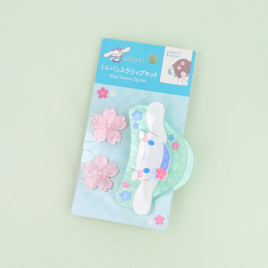 サンリオキャラクターズ シナモロール/シナモン はさむだけですぐかわいい♡ミニバンスクリップセット 3個セット