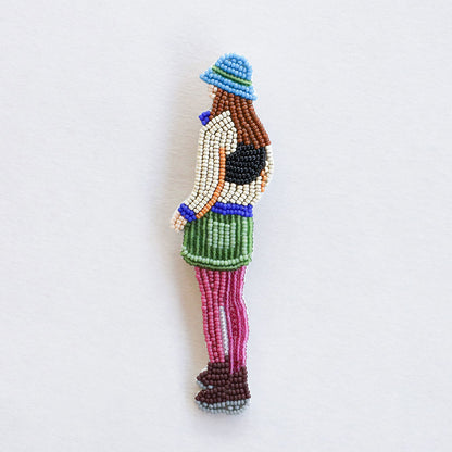 【MIYUKI/ミユキ】おでかけブローチキット キャンプ ビーズ 刺繍 ブローチピン