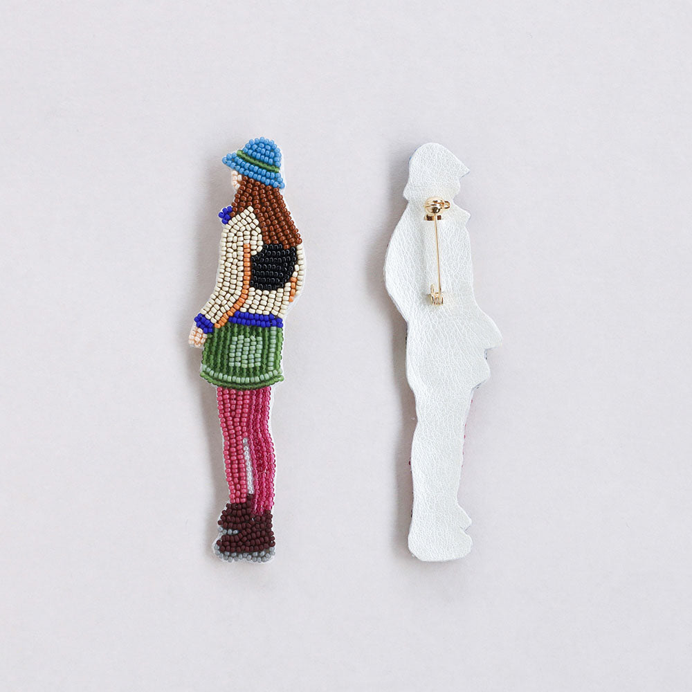 【MIYUKI/ミユキ】おでかけブローチキット キャンプ ビーズ 刺繍 ブローチピン
