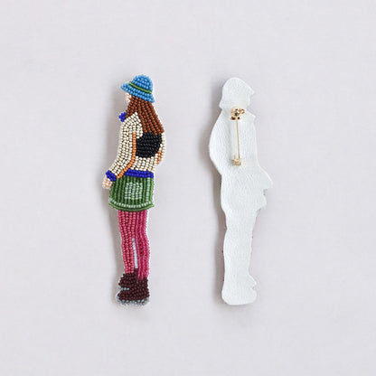 【MIYUKI/ミユキ】おでかけブローチキット キャンプ ビーズ 刺繍 ブローチピン