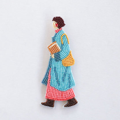 【MIYUKI/ミユキ】おでかけブローチキット ライブラリー ビーズ 刺繍 ブローチピン
