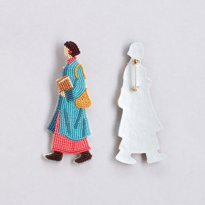 【MIYUKI/ミユキ】おでかけブローチキット ライブラリー ビーズ 刺繍 ブローチピン