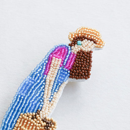 【MIYUKI/ミユキ】おでかけブローチキット ピクニック ビーズ 刺繍 ブローチピン