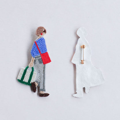 【MIYUKI/ミユキ】おでかけブローチキット おとまり ビーズ 刺繍 ブローチピン