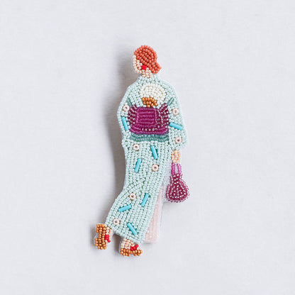 【MIYUKI/ミユキ】おでかけブローチキット おまつり ビーズ 刺繍 ブローチピン