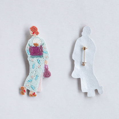 【MIYUKI/ミユキ】おでかけブローチキット おまつり ビーズ 刺繍 ブローチピン