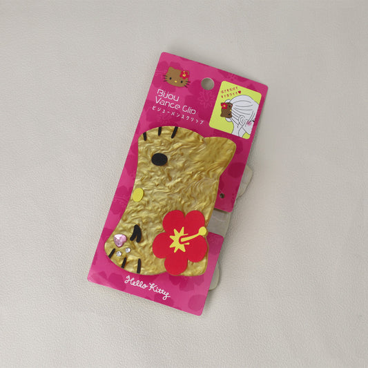 サンリオキャラクターズ ハローキティ ガングロ 日焼け ハイビスカス はさむだけですぐカワイイ ビジューバンスクリップ