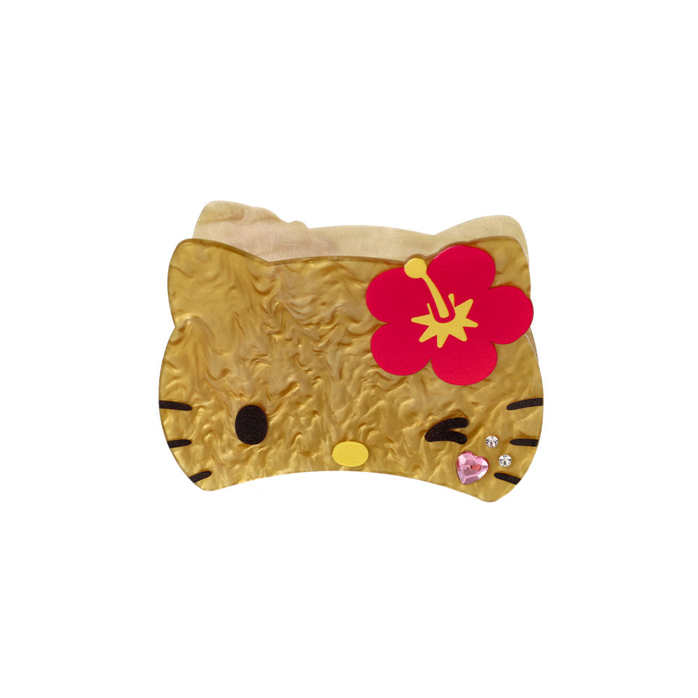 サンリオキャラクターズ ハローキティ ガングロ 日焼け ハイビスカス はさむだけですぐカワイイ ビジューバンスクリップ
