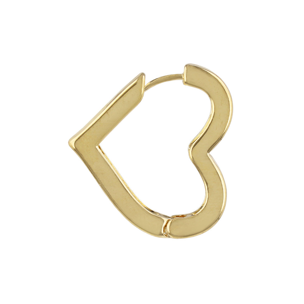 ピアス ニッケルフリー メタル ハート フープピアス