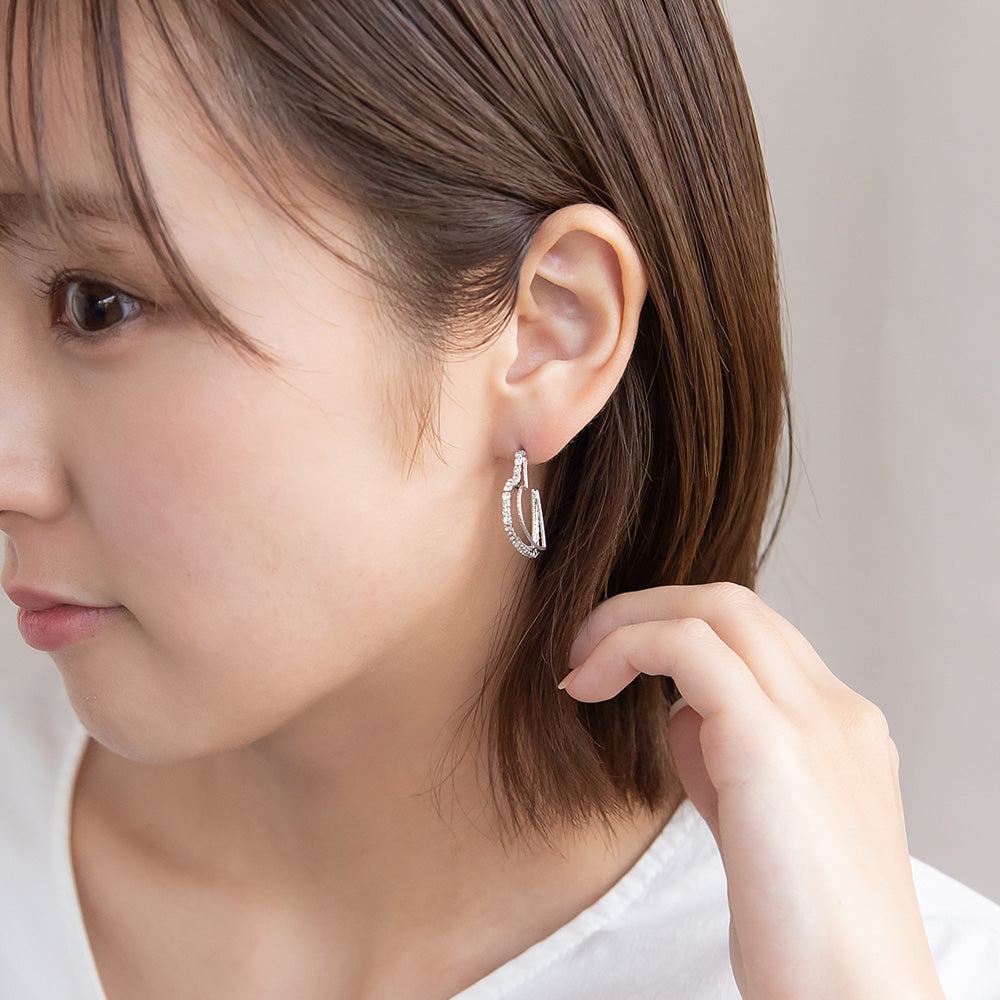 ピアス ニッケルフリー メタル ハート スタッドピアス