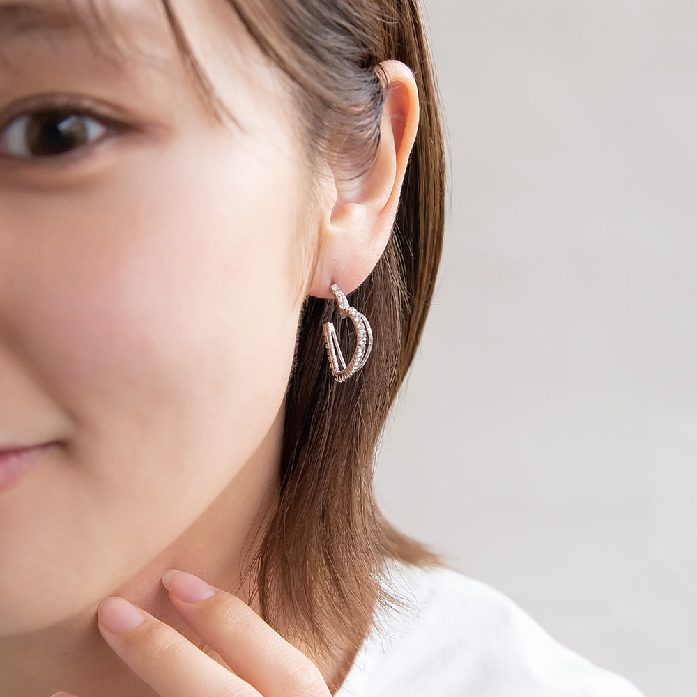 ピアス ニッケルフリー メタル ハート スタッドピアス