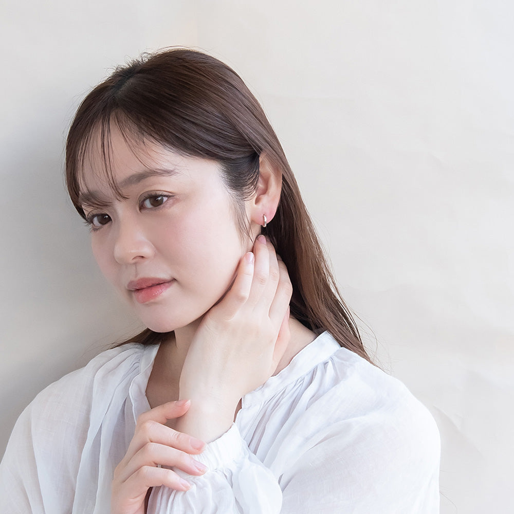 ピアス メタル 平甲 ワンタッチ キャッチレス サージカルステンレスポスト フープピアス