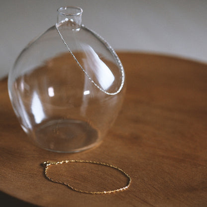 【elaia/エライア】 ブレスレット Silver925/K14ゴールドフィルド オーバル チェーンブレスレット オリジナルボックス/巾着付き