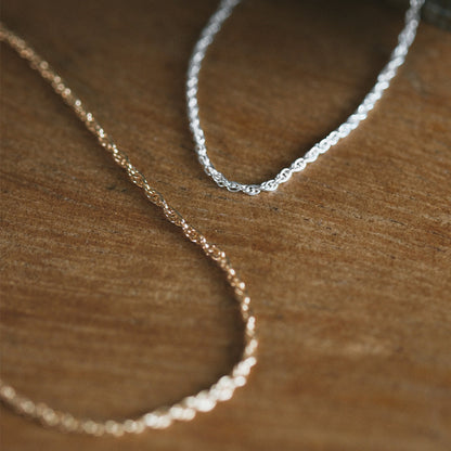 【elaia/エライア】 ブレスレット Silver925/K14ゴールドフィルド ツイスト チェーンブレスレット オリジナルボックス/巾着付き