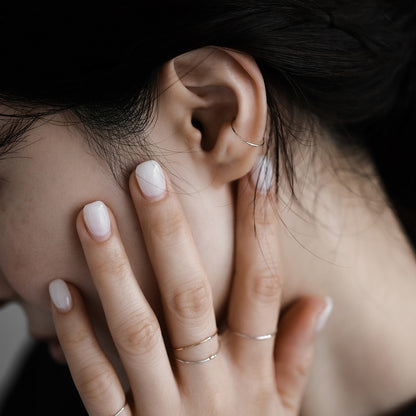 【elaia/エライア】 イヤーカフ Silver925/K14ゴールドフィルド K14 コンビカラー イヤリング 【片耳用】  オリジナルボックス/巾着付き