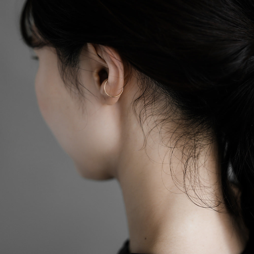 【elaia/エライア】 イヤーカフ Silver925/K14ゴールドフィルド K14 コンビカラー イヤリング 【片耳用】  オリジナルボックス/巾着付き