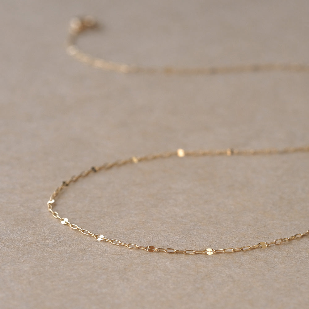 【elaia】ネックレス K10 ショートネックレス オリジナルボックス/巾着付き