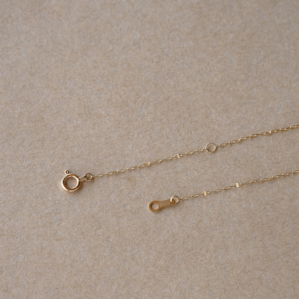 【elaia】ネックレス K10 ショートネックレス オリジナルボックス/巾着付き