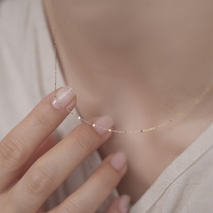 【elaia】ネックレス K10 ショートネックレス オリジナルボックス/巾着付き