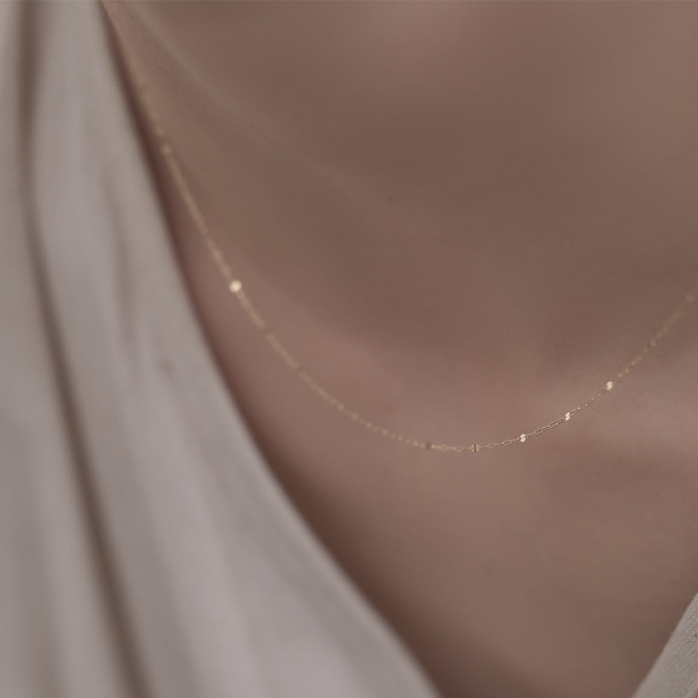 【elaia】ネックレス K10 ショートネックレス オリジナルボックス/巾着付き