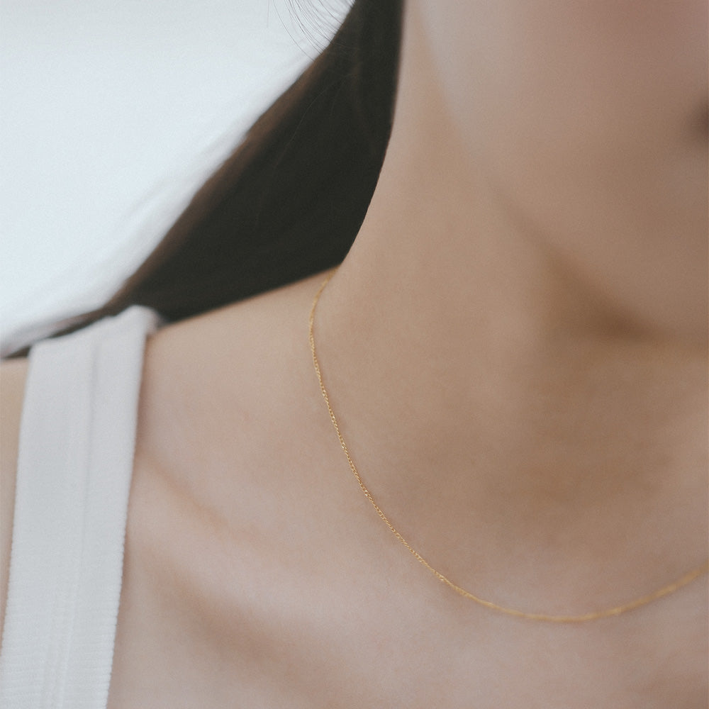 elaia/エライア】 ネックレス K14ゴールドフィルド ツイストチェーン