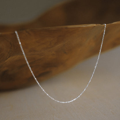 【elaia/エライア】 ネックレス Silver925 オーバルチェーン ショートネックレス オリジナルボックス/巾着付き