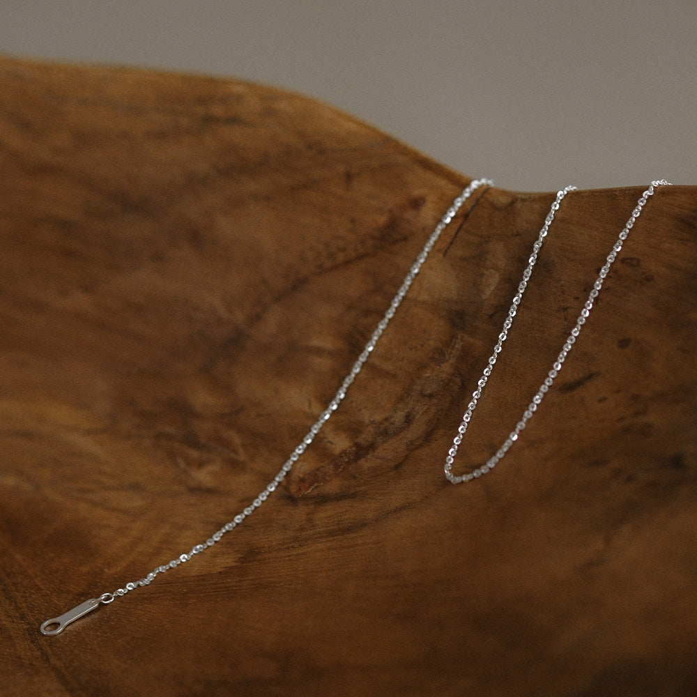 【elaia/エライア】 ネックレス Silver925 オーバルチェーン ショートネックレス オリジナルボックス/巾着付き