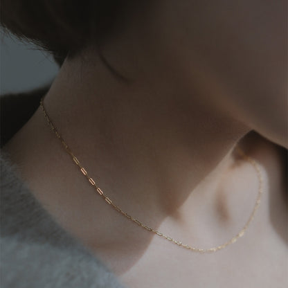 【elaia/エライア】ネックレス K14ゴールドフィルド クラウドチェーン ショートネックレス オリジナルボックス/巾着付き