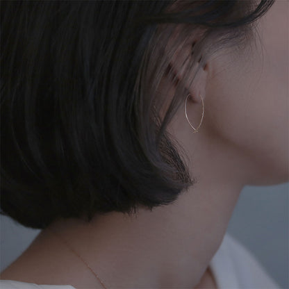 【elaia】ピアス シルエットカーブ フックピアス オリジナルボックス/巾着付き