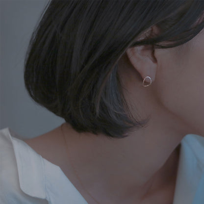 【elaia】ピアス メタル サークル スタッドピアス オリジナルボックス/巾着付き