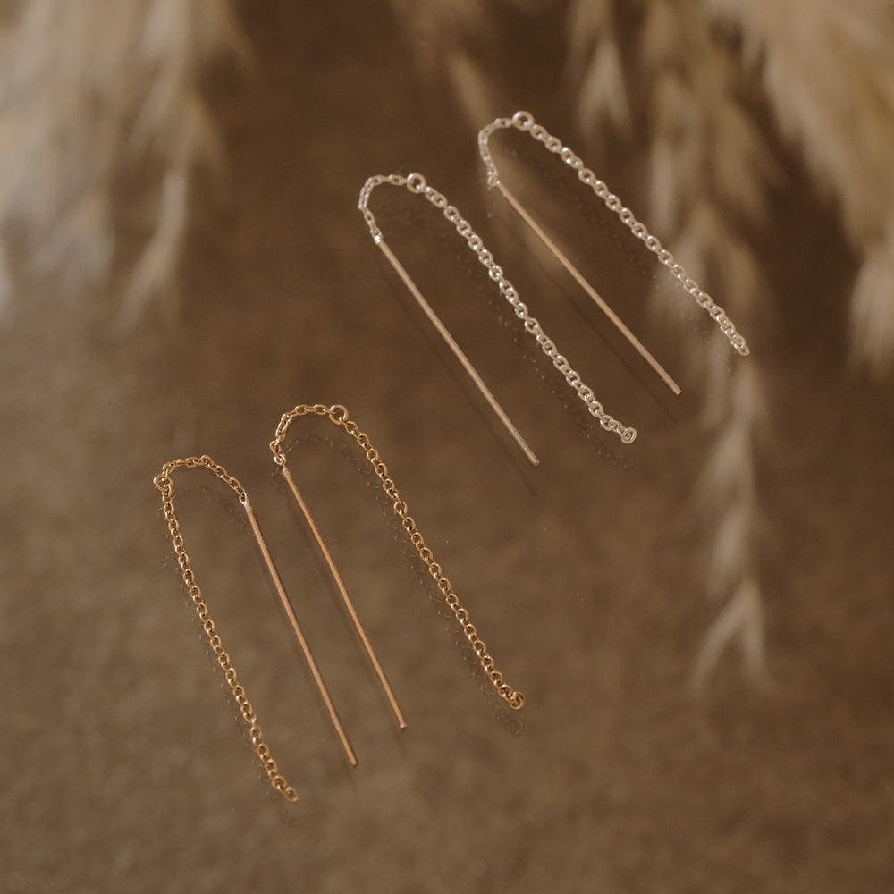 【elaia/エライア】ピアス メタル チェーン アメリカンピアス オリジナルボックス/巾着付き