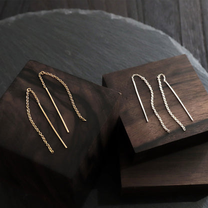 【elaia/エライア】ピアス メタル チェーン アメリカンピアス オリジナルボックス/巾着付き