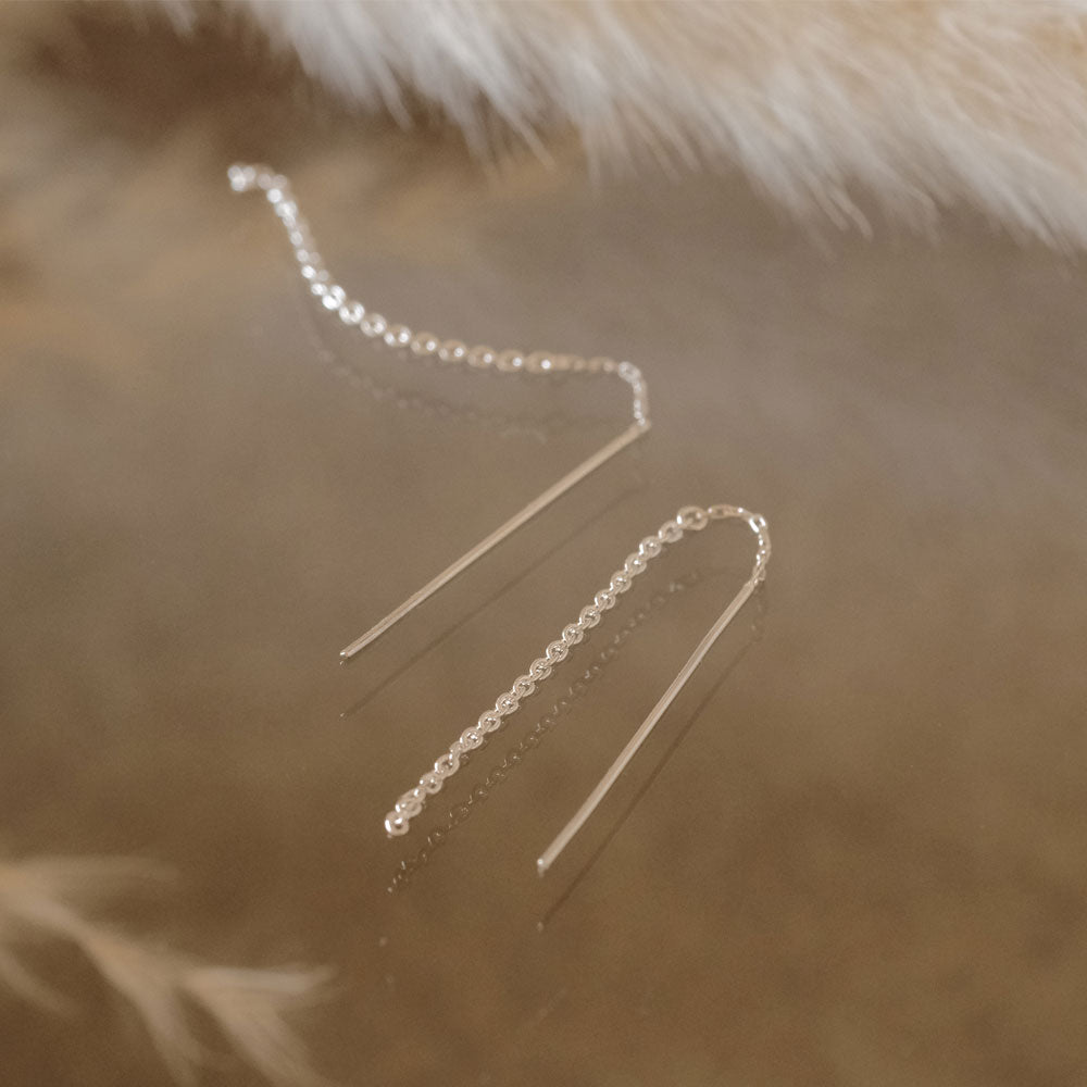 【elaia/エライア】ピアス メタル チェーン アメリカンピアス オリジナルボックス/巾着付き