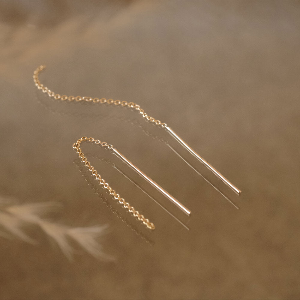 【elaia/エライア】ピアス メタル チェーン アメリカンピアス オリジナルボックス/巾着付き