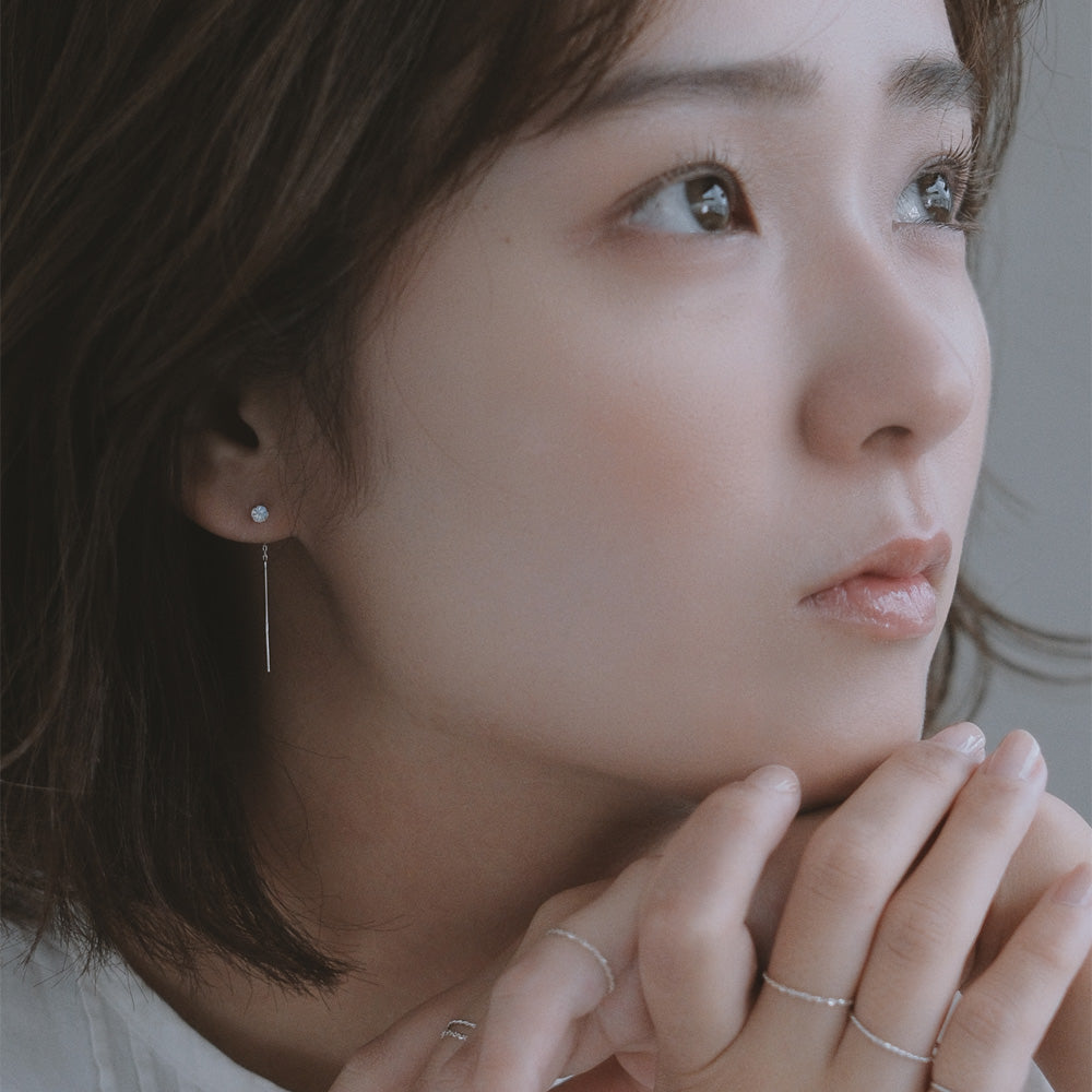 【elaia/エライア】ピアス Silver925チェーン 天然石 アメリカンピアス オリジナルボックス/巾着付き