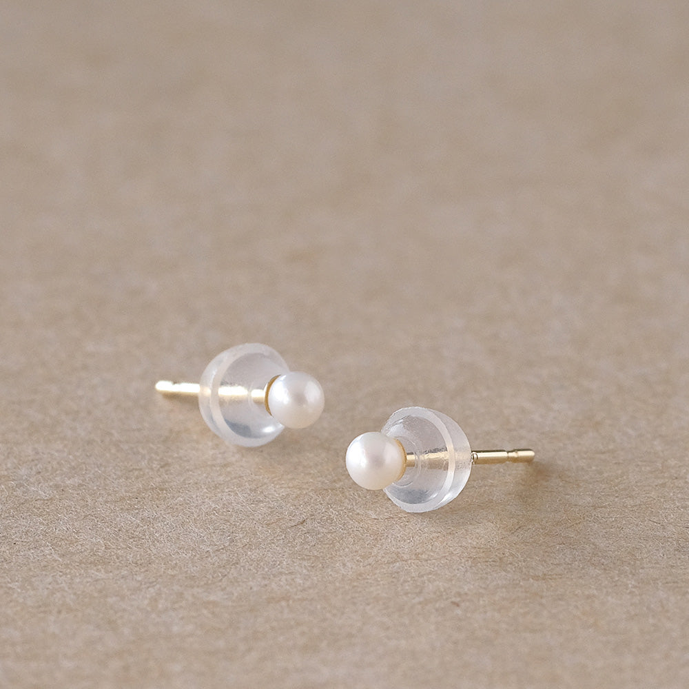 【elaia】ピアス K10 淡水パール スタッドピアス オリジナルボックス/巾着付き