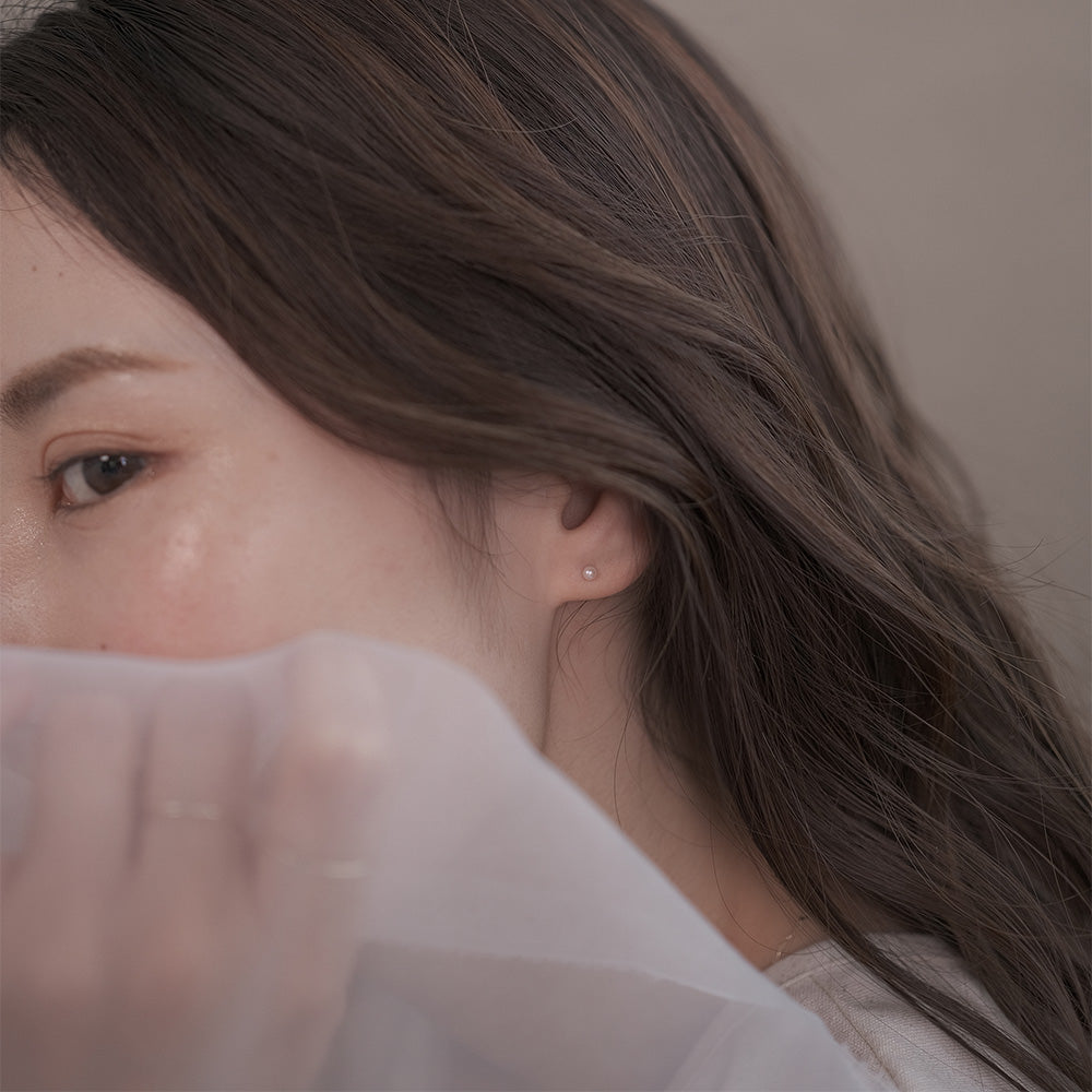 【elaia】ピアス K10 淡水パール スタッドピアス オリジナルボックス/巾着付き