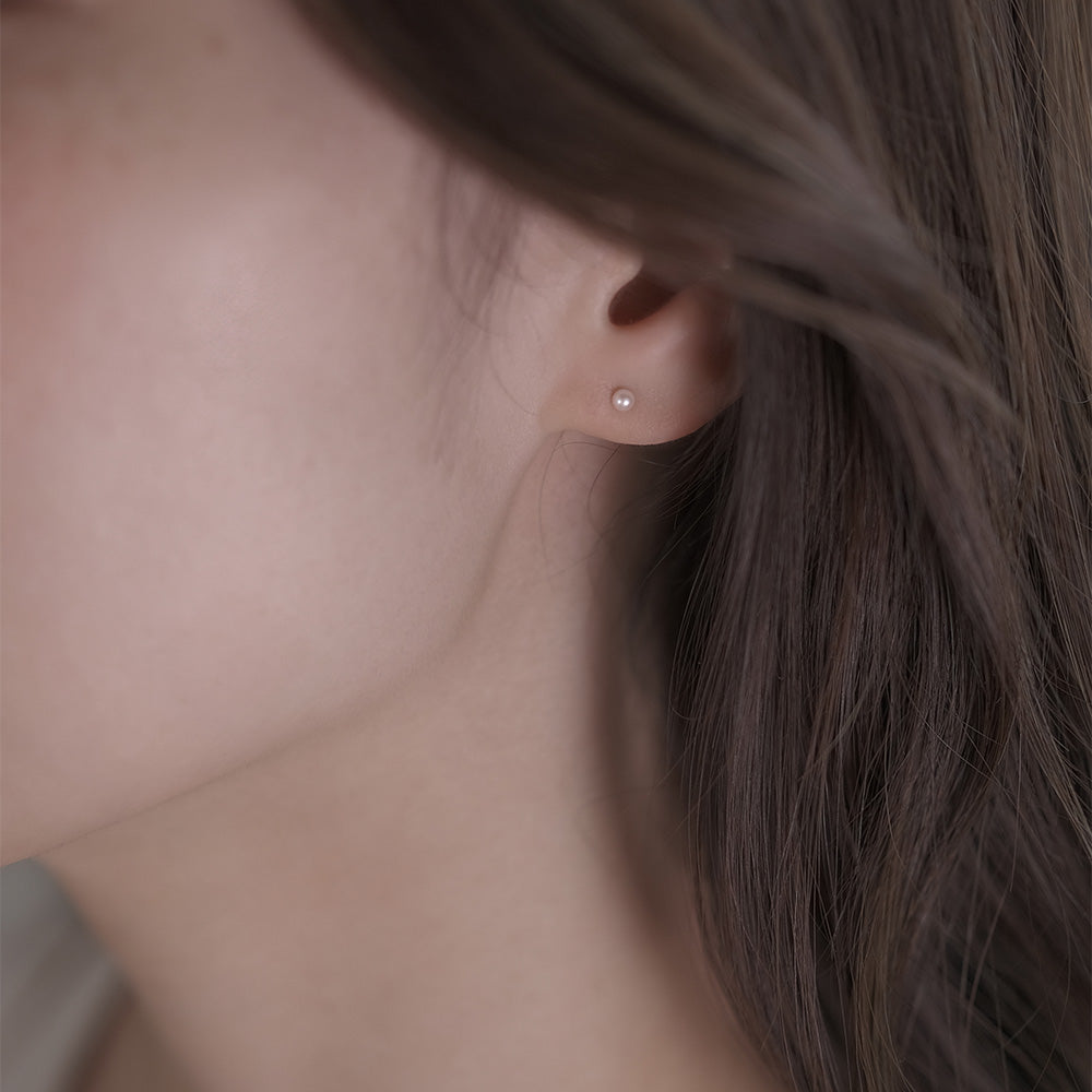 【elaia】ピアス K10 淡水パール スタッドピアス オリジナルボックス/巾着付き