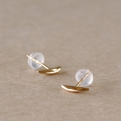 【elaia】ピアス K10 サイドアーチ スタッドピアス オリジナルボックス/巾着付き